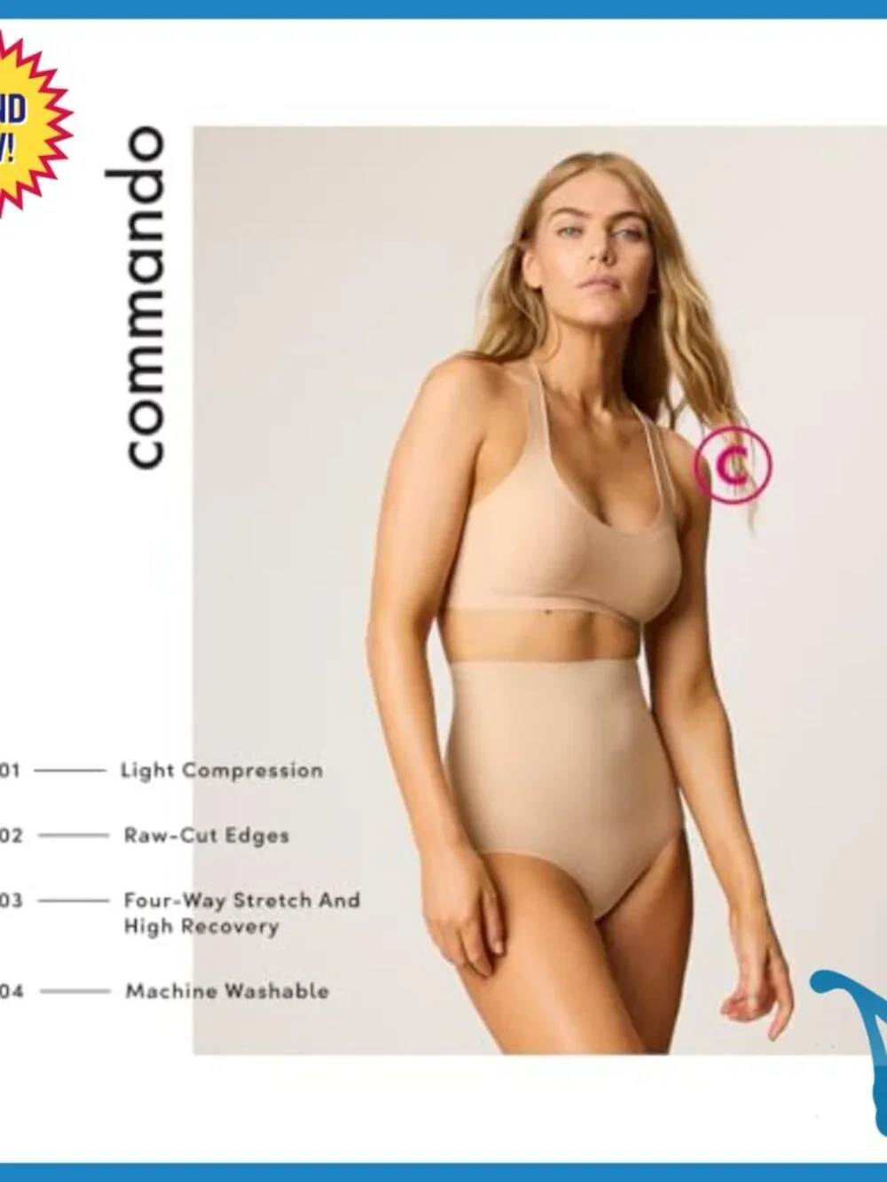 Seamless Control Briefs XS Light Compression Shapewear Tummy Panel